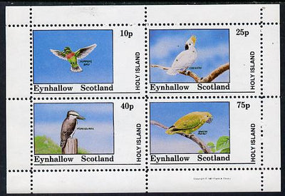 Eynhallow 1981 Birds #03 (Humming Bird, Cockatoo, Kookaburra & Parrot) perf,set of 4 values (10p to 75p) unmounted mint