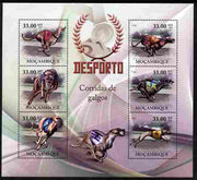 Mozambique 2010 Greyhound Racing perf sheetlet containing 6 values unmounted mint
