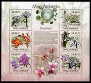 Mozambique 2010 The Environment - Orchids perf sheetlet containing 6 values unmounted mint Michel 3475-80