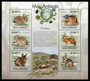 Mozambique 2010 The Environment - Rabbits perf sheetlet containing 6 values unmounted mint Michel 3548-53