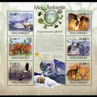 Mozambique 2010 The Environment - Global Warming perf sheetlet containing 6 values unmounted mint Michel 3644-49