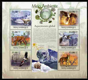 Mozambique 2010 The Environment - Global Warming perf sheetlet containing 6 values unmounted mint Michel 3644-49