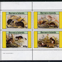 Bernera 1982 Rodents #2 perf,set of 4 values (10p to 75p) unmounted mint