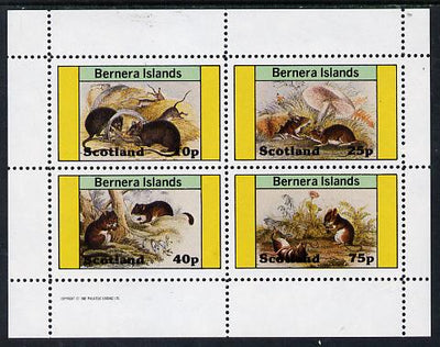 Bernera 1982 Rodents #2 perf,set of 4 values (10p to 75p) unmounted mint