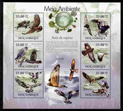 Mozambique 2010 The Environment - Raptors perf sheetlet containing 6 values unmounted mint Michel 3501-06