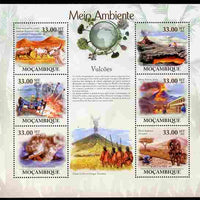 Mozambique 2010 The Environment - Volcanoes perf sheetlet containing 6 values unmounted mint Michel 3651-56