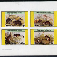 Bernera 1982 Rodents #2 imperf,set of 4 values (10p to 75p) unmounted mint