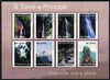 St Thomas & Prince Islands 2010 Rivers & Waterfalls perf sheetlet containing 8 values unmounted mint