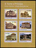 St Thomas & Prince Islands 2010 Homes of Settlers perf sheetlet containing 6 values unmounted mint