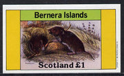 Bernera 1982 Rodents #2 imperf souvenir sheet (£1 value) unmounted mint