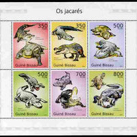Guinea - Bissau 2010 Alligators perf sheetlet containing 6 values unmounted mint
