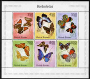 Guinea - Bissau 2010 Butterflies perf sheetlet containing 6 values unmounted mint
