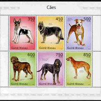 Guinea - Bissau 2010 Dogs perf sheetlet containing 6 values unmounted mint