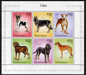 Guinea - Bissau 2010 Dogs perf sheetlet containing 6 values unmounted mint