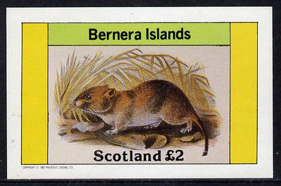 Bernera 1982 Rodents #2 imperf deluxe sheet (£2 value) unmounted mint