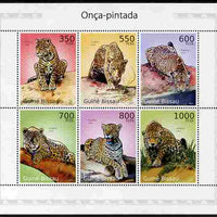 Guinea - Bissau 2010 Jaguars perf sheetlet containing 6 values unmounted mint