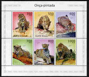 Guinea - Bissau 2010 Jaguars perf sheetlet containing 6 values unmounted mint