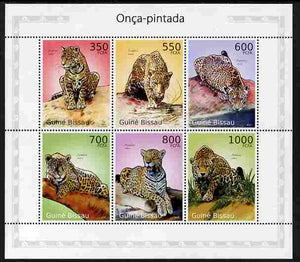 Guinea - Bissau 2010 Jaguars perf sheetlet containing 6 values unmounted mint