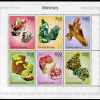 Guinea - Bissau 2010 Minerals perf sheetlet containing 6 values unmounted mint