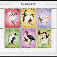 Guinea - Bissau 2010 Sea Birds perf sheetlet containing 6 values unmounted mint
