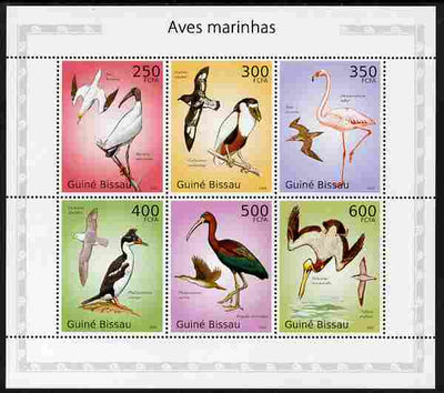 Guinea - Bissau 2010 Sea Birds perf sheetlet containing 6 values unmounted mint