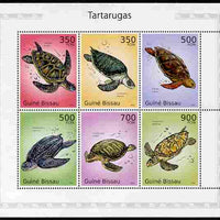 Guinea - Bissau 2010 Turtles perf sheetlet containing 6 values unmounted mint