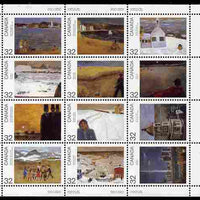 Canada 1984 Canada Day - Paintings by Jean Paul Lemieux perf sheetlet containing 12 values unmounted mint SG 1123a