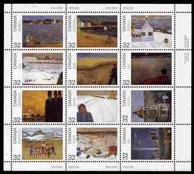 Canada 1984 Canada Day - Paintings by Jean Paul Lemieux perf sheetlet containing 12 values unmounted mint SG 1123a