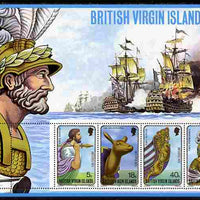 British Virgin Islands 1975 Interpex perf m/sheet showing Ship's Figure Heads unmounted mint, SG MS 329