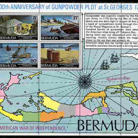 Bermuda 1975 Bicentenary of St Georges Gunpowder Plot perf m/sheet unmounted mint, SG MS 339