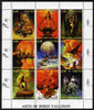 Abkhazia 1999 Arts of Boris Valledjo sheetlet containing 9 values unmounted mint