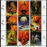 Abkhazia 1999 Arts of Boris Valledjo sheetlet containing 9 values unmounted mint