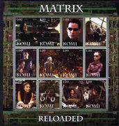 Komi Republic 2004 Matrix Reloaded #2 perf sheetlet containing set of 12 values unmounted mint