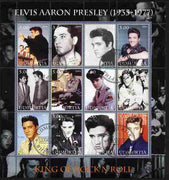 Udmurtia Republic 2004 Elvis Presley perf sheetlet #1 containing set of 12 values (King of Rock & Roll) fine cto used