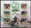 Mozambique 2010 Sport - Table Tennis - Men large perf sheetlet containing 6 values unmounted mint