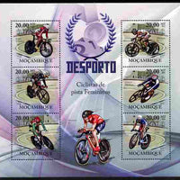 Mozambique 2010 Sport - Track Racing large perf sheetlet containing 6 values unmounted mint