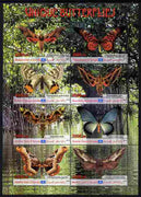 Maakhir State of Somalia 2010 Unique Butterflies perf sheetlet containing 8 values unmounted mint