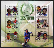 Mozambique 2010 Sport - Football large perf sheetlet containing 6 values unmounted mint, Scott #2009