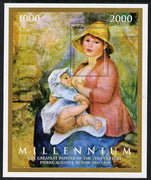 Turkmenistan 2000 Millenium - Renoir, the Greatest Painter in the 20th Century perf deluxe souvenir sheet unmounted mint