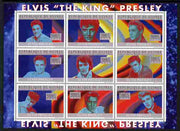 Guinea - Conakry 2010 Elvis Presley perf sheetlet containing 9 values unmounted mint, Michel 7359-68