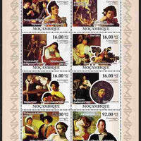 Mozambique 2010 400th Death Anniversary of Caravaggio perf sheetlet containing 8 values unmounted mint