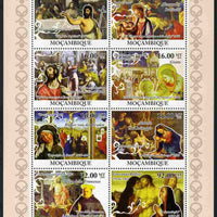 Mozambique 2010 Christmas - Religious Paintings perf sheetlet containing 8 values unmounted mint