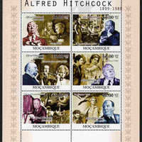 Mozambique 2010,30th Death Anniversary of Alfred Hitchcock perf sheetlet containing 6 values unmounted mint
