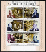 Mozambique 2010,30th Death Anniversary of Alfred Hitchcock perf sheetlet containing 6 values unmounted mint