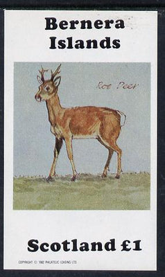 Bernera 1982 Roe Deer imperf souvenir sheet (£1 value) unmounted mint