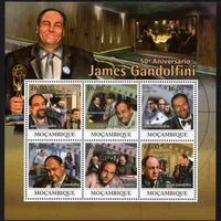 Mozambique 2011 50th Birth Anniversary of James Gandolfini perf sheetlet containing 6 values unmounted mint