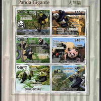 Guinea - Bissau 2011 Giant Pandas perf sheetlet containing 6 values unmounted mint Michel 5252-57