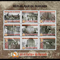 Burundi 2011 Art & Culture perf sheetlet containing 9 values unmounted mint