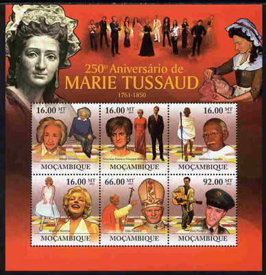Mozambique 2011 250th Birth Anniversary of Madame Tussaud perf sheetlet containing 6 values unmounted mint Michel 4549-54