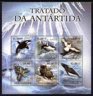 Mozambique 2011 Antarctic Treaty perf sheetlet containing 6 values unmounted mint Michel 4591-96